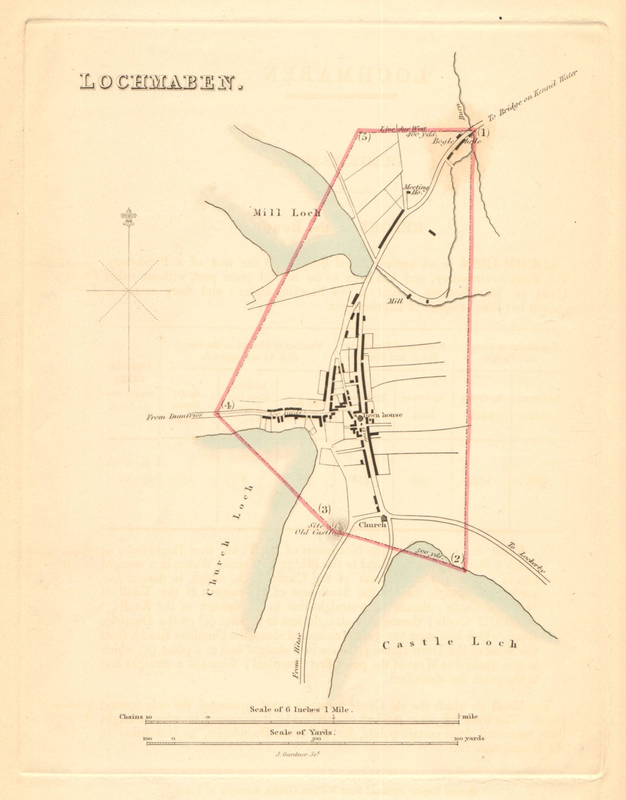 LOCHMABEN borough/town plan for the REFORM ACT. Scotland 1832 old antique map